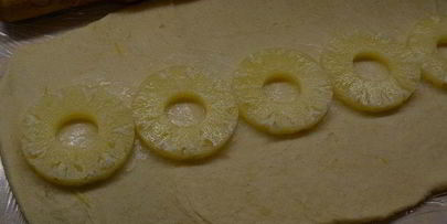 пирог с ананасами и творогом