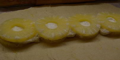 пирог с ананасами и творогом