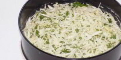 пирог с капустой заливной на кефире