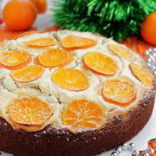 Рецепт Пирог с мандаринами на Рождество