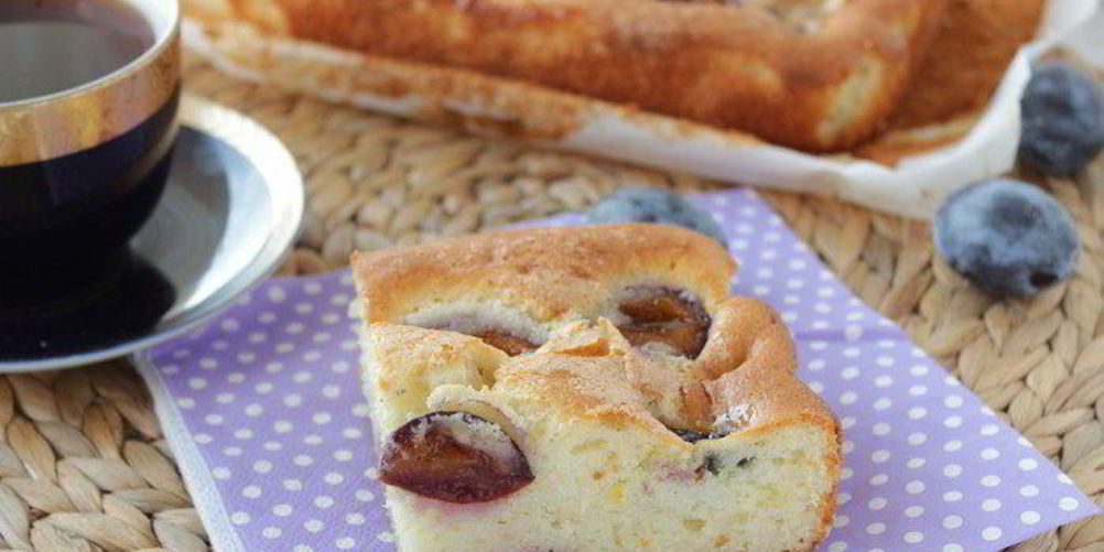 Рецепт пирог с маскарпоне и сливой