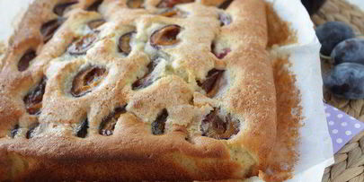 пирог с маскарпоне и сливой