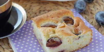 пирог с маскарпоне и сливой