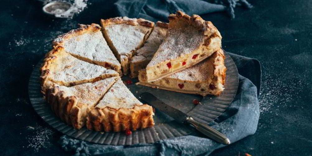 Рецепт пирог с творогом, орехами и цукатами