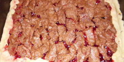 пирог с вишней и орехами забава