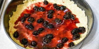 пирог с воздушным творогом и яблоками