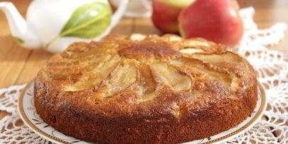 скандинавский яблочный пирог с миндалем