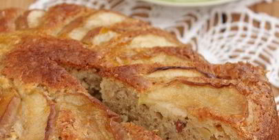 скандинавский яблочный пирог с миндалем