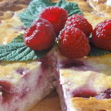 Рецепт Творожный пирог с малиной