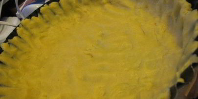 творожный пирог с вишней и легким песочным тестом