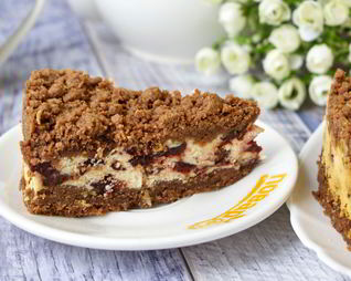 Творожный торфяной пирог с черносливом