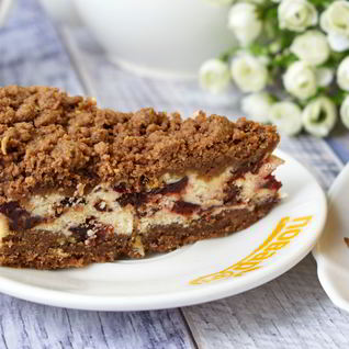 Творожный торфяной пирог с черносливом