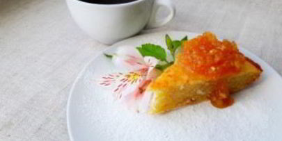 вкусный пирог с творогом и манкой