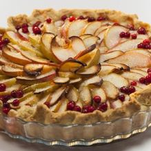 Рецепт Яблочный пирог с брусникой