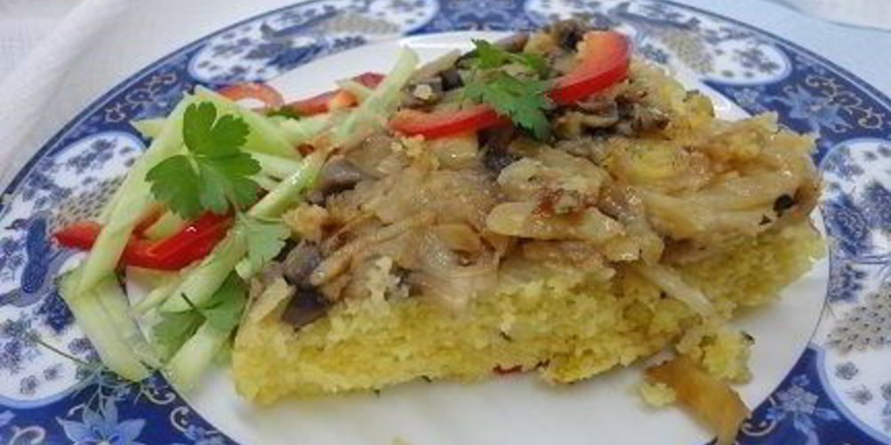 Рецепт заливной пирог из кукурузной муки