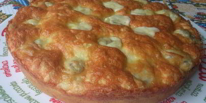 заливной пирог с фрикадельками