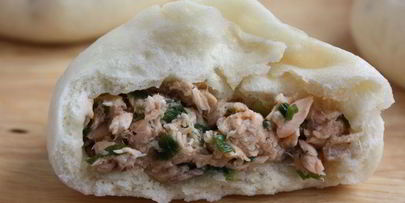 китайские пирожки с лососем