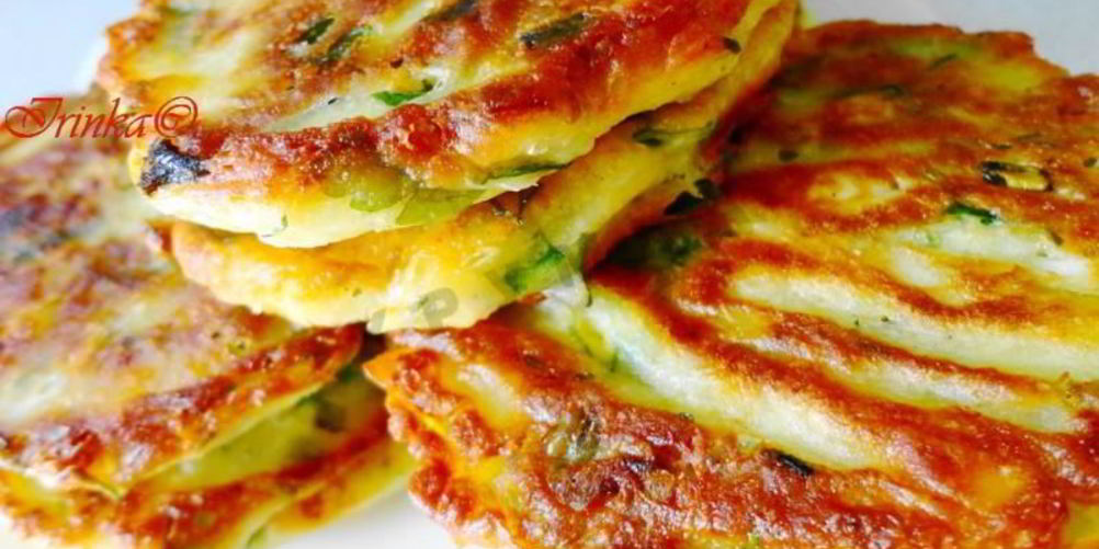 Рецепт оладушки-пирожки с зеленью и яйцом