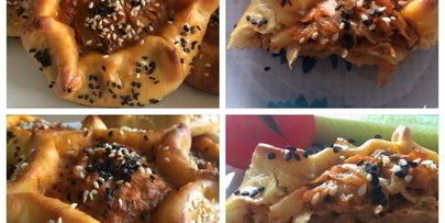 открытые пирожки с капустой