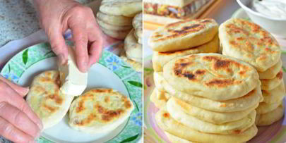 пирожки с картофелем на сковороде