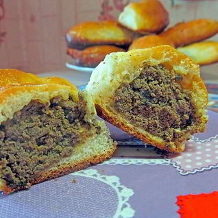 Пирожки с печенью в духовке