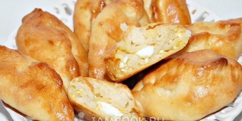 Рецепт пирожки с рисом и яйцом