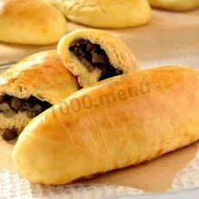 Рецепт Пирожки в микроволновке с грибами на воде