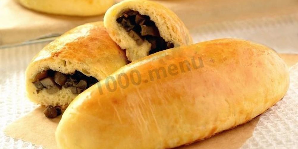 Рецепт пирожки в микроволновке с грибами на воде