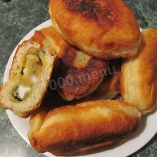 Пирожки жареные на дрожжах на сковороде