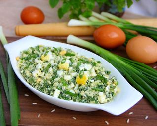 Рис яйца лук начинка для пирожков и блинчиков