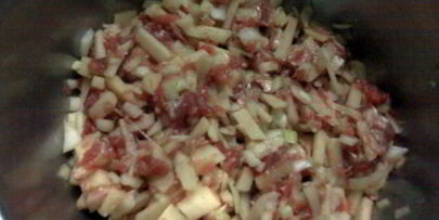 треугольники с картошкой и мясом эчпочмак