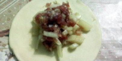 треугольники с картошкой и мясом эчпочмак