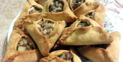 треугольники с картошкой и мясом эчпочмак