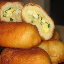 Рецепт Жареные пирожки с начинкой из зеленого лука и яйца