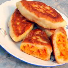 Рецепт Жареные постные дрожжевые пирожки на сухих дрожжах с капустой за 15 минут