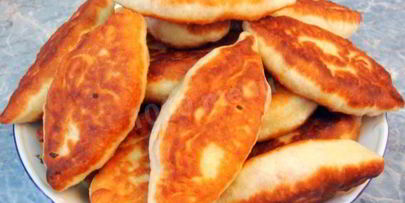 жареные постные дрожжевые пирожки на сухих дрожжах с капустой за 15 минут