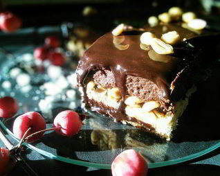 Арахисово-шоколадные пирожные