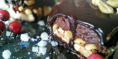 арахисово-шоколадные пирожные