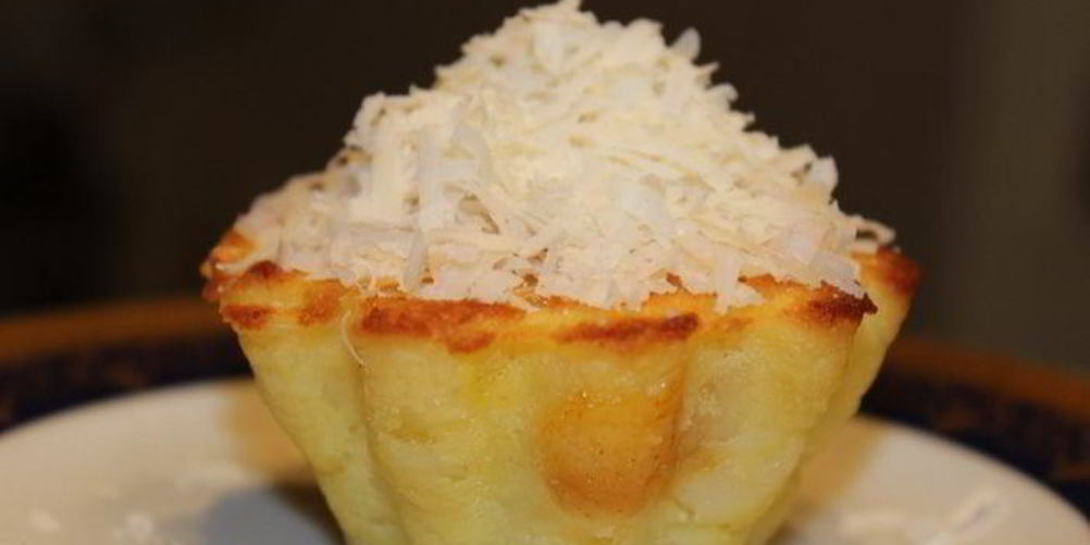 Рецепт картофельно-сырное пирожное с курицей