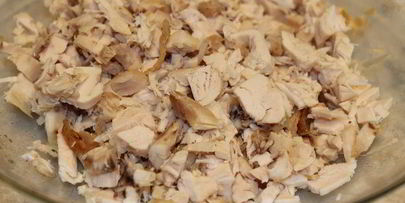 картофельно-сырное пирожное с курицей