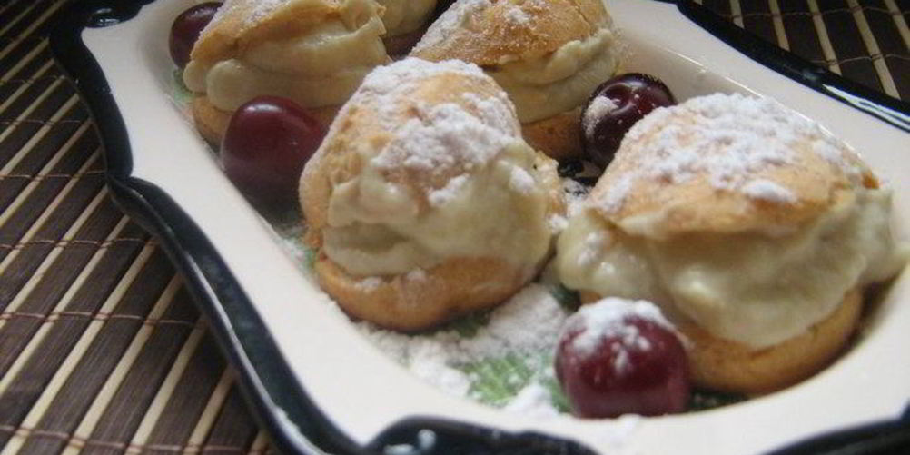 Рецепт маленькие заварные пирожные с оригинальным баклажанным кремом