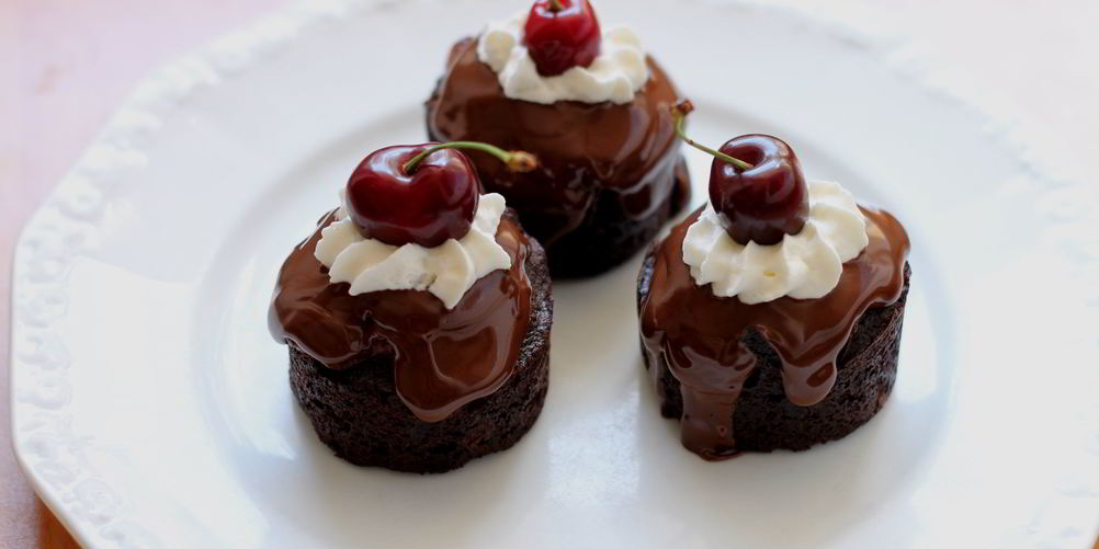 Рецепт мини-пирожные черный лес