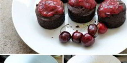 мини-пирожные черный лес