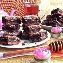 Рецепт Овсяные пирожные с шоколадной прослойкой