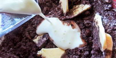 овсяные пирожные с шоколадной прослойкой