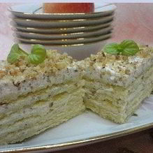 Рецепт Песочное пирожное со сливочно-ореховым кремом