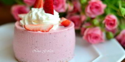 пирожное-мусс клубничное