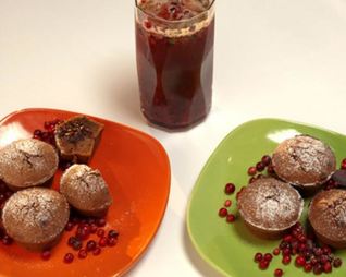 Пирожные с горячим шоколадом