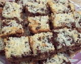 Пирожные с кокосом, шоколадом и сгущенкой