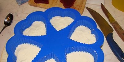 пирожные сердце для влюбленных